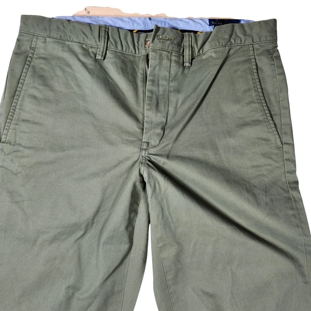 Polo Ralph Lauren Men's Stretch Chino Straight Fit‎ Pants Olive Green 32x34 New